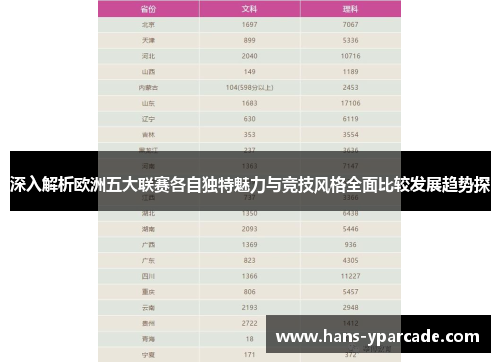 深入解析欧洲五大联赛各自独特魅力与竞技风格全面比较发展趋势探